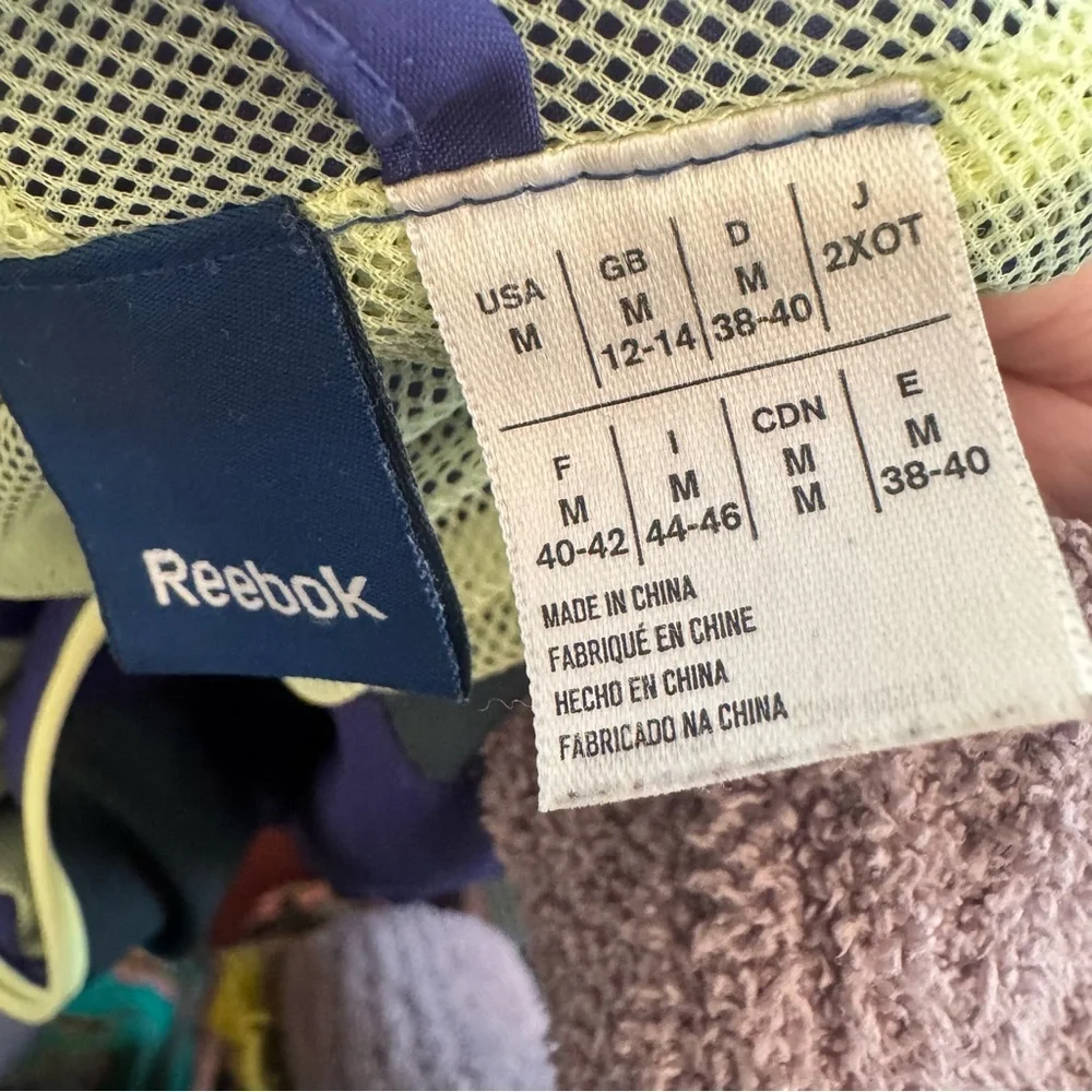 Reebok Yellow and Purple Mesh Jacket